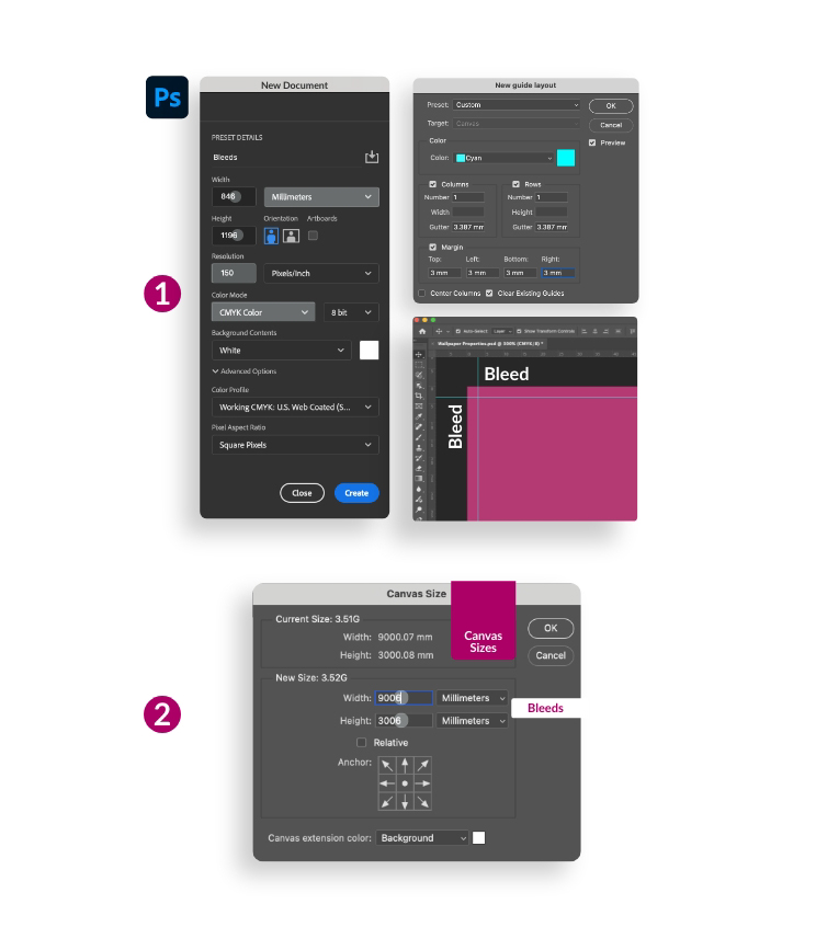 Bleed in large format printing- 8